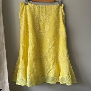 For Love and Lemons Embroidered Midi Skirt